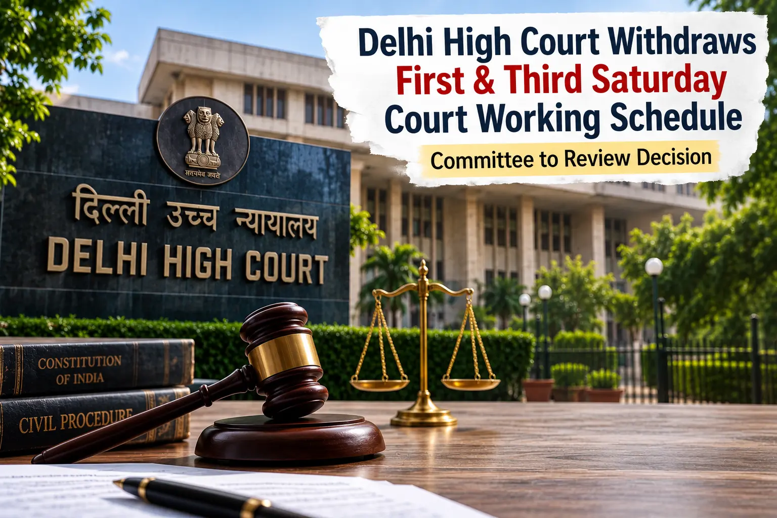 Delhi High Court Withdraws First and Third Saturday Court Working Schedule